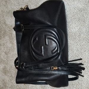 Gucci Tassle Pebbled Leather Crossbody/Top handle Bag